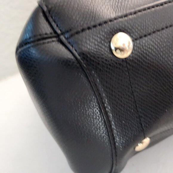 Like New Coach Margot Black Leather Shoulder Bag Purse - Picture 8 of 14